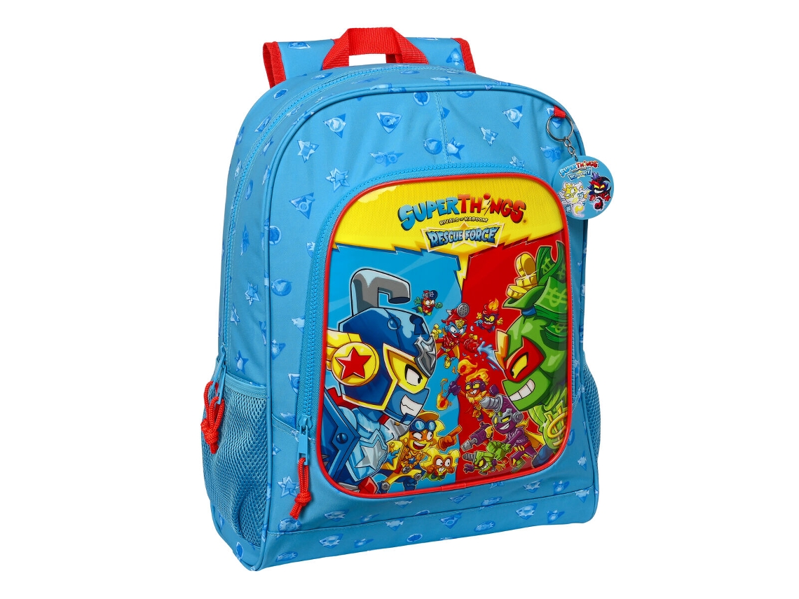 Mochila Escolar Superthings Rescue Force 32 X 42 X 14 Cm Azul