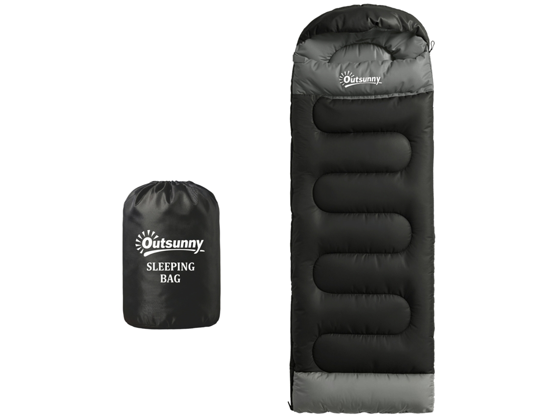 Saco De Dormir Para Adultos, Leve E Compacto, Preto.