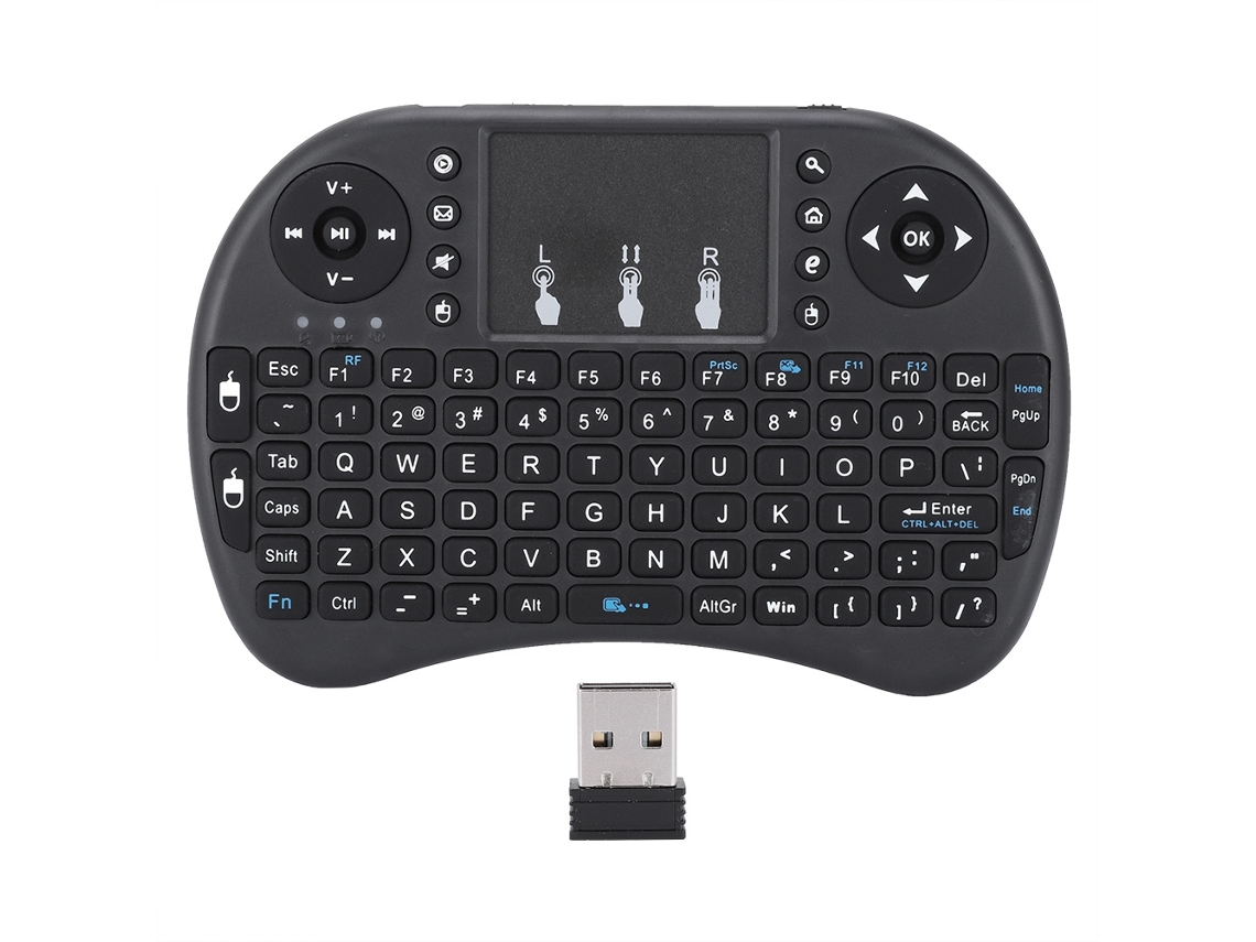 Mouse Aéreo Teclado Sem Fio 7 Cores Led Rgb