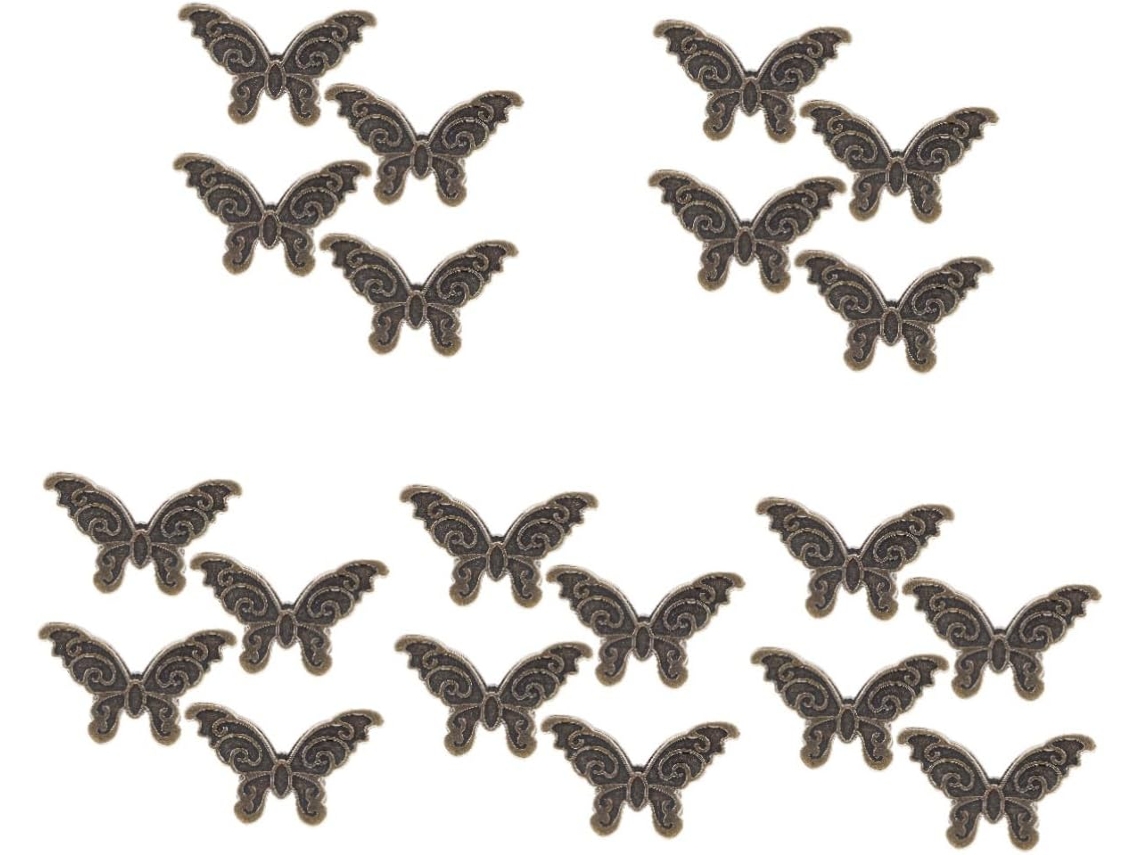 Conjunto de 20 Clipes Decorativos Sewacc em Formato de Clipe de Papel Metálico para Artesanato e Projetos em Estilo Antigo