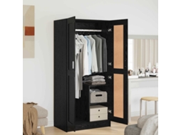 Vidaxl Guarda-roupa Com Prateleira Carvalho Preto 82,5 X 51,5 X 180 Cm