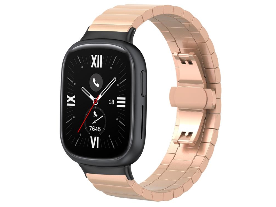 Bracelete para Honor Watch 4 Aço Inoxidável Textura de Bambu Ouro Rosa XIAOMOYU (20mm)