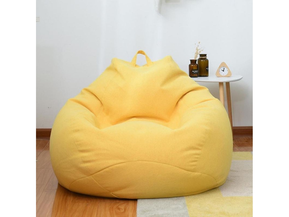 Saco de Lona e Algodão Extra Grande com Fecho Oculto 90x110cm Amarelo S/MARCA