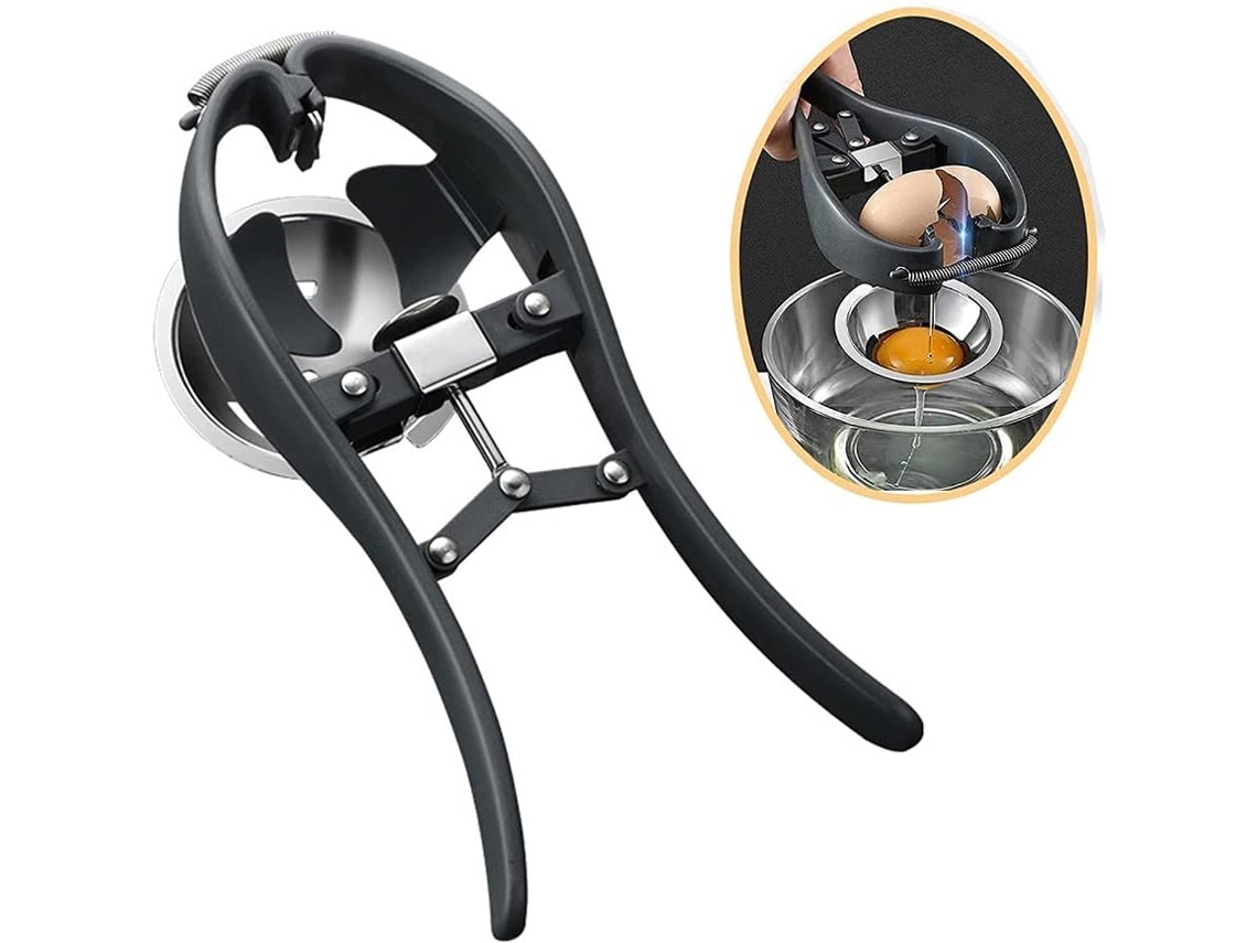 Separador, Cortador E Abridor De Cascas De Ovos, Em Aço Inoxidável, Preto, Utensílio Manual De Cozinha