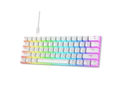 Lurelia Teclado V900, Com Fio, 61 Teclas, Mecânico, Led, Gaming, Hot-swappable, Retro