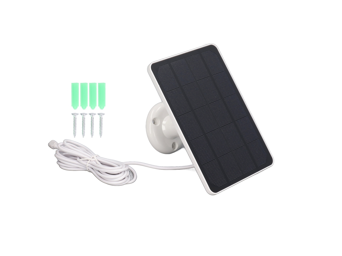 Carregador de bateria para painel solar Micro USB de 4 W para câmeras de segurança externas e eletrodomésticos.