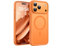 Capa Magnética Para Iphone 17 Pro De 6,3 Polegadas, Compatível Com Magsafe (laranja) rm