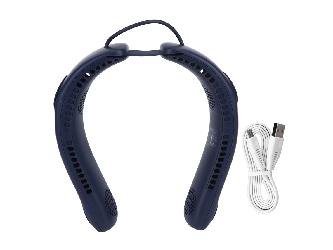 Ventilador de Pescoço Plegável Usb 3 Velocidades Azul