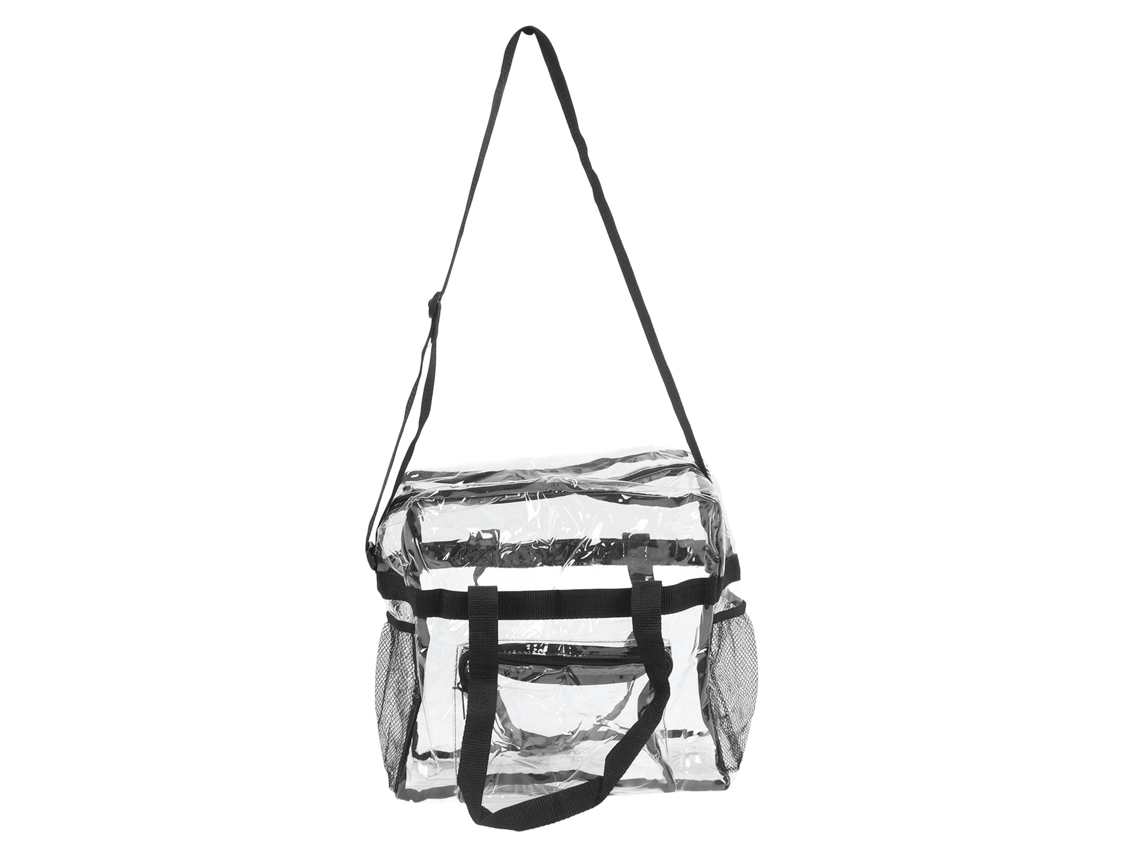 Bolsa Transparente Para Eventos Em Estádios, Bolsa De Ombro Transparente De Pvc À Prova Dágua Aprovada Para Estádios Com Zíper Na Parte Superior, Mat