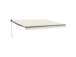 Toldo Retrátil 4.5X3 M Tecido e Alumínio Cor Creme VIDAXL