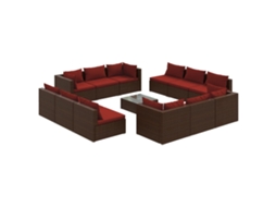 Garden Lounge Set, Garden Lounge Sets Vidaxl Marrom Rattan / Vime (n/a)