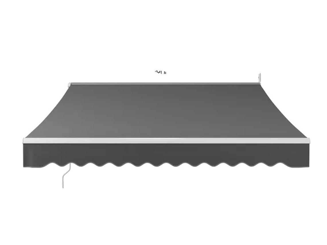 Toldo Retrátil Para Patio, Sombra Uv50+, Abrigo De Varanda,cinza 300 X 250cm