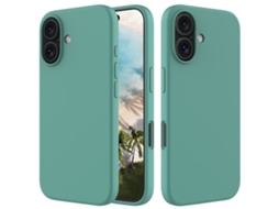 Lurelia Capa Protetora Para Iphone 16, Em Silicone E Pc, Interior Em Microfibra, Recortes Precisos, Cor Verde E Anti-riscos