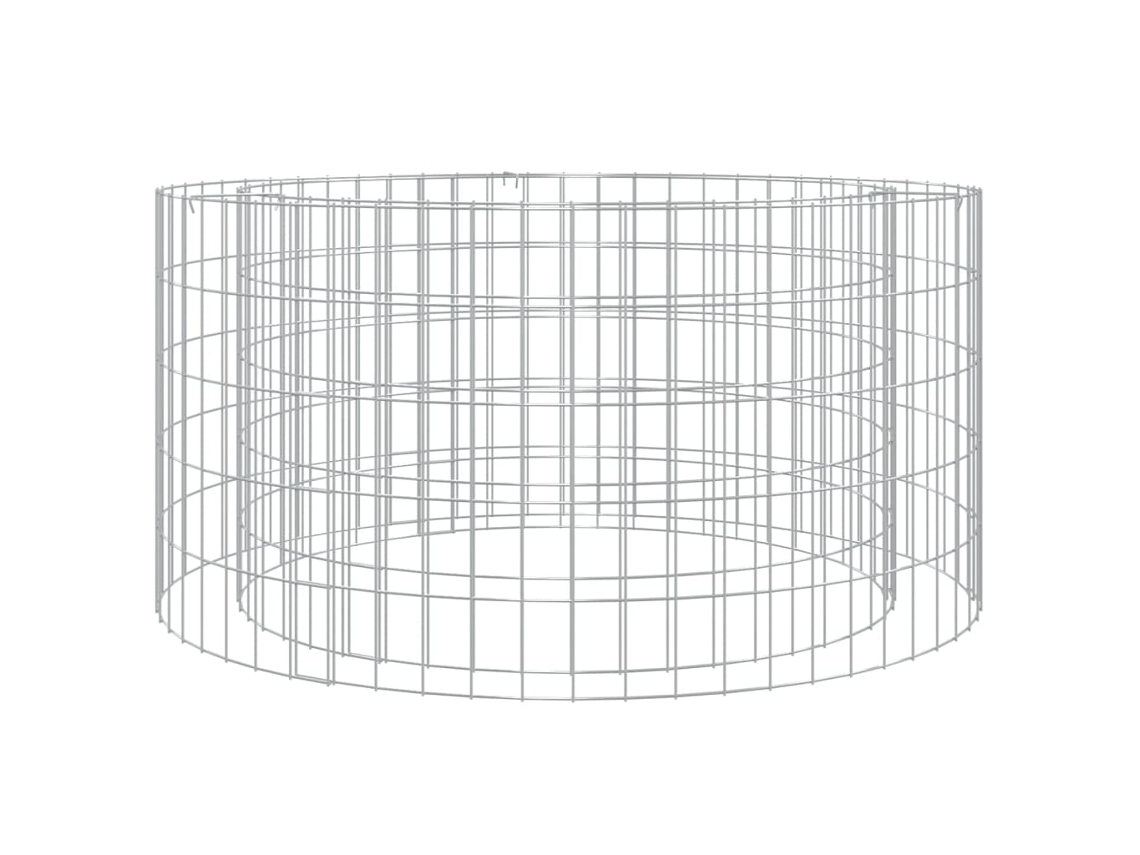 Gabion Fire Pit, Gabion Fire Pits Vidaxl Prateado Ferro (100 X 50 Cm)