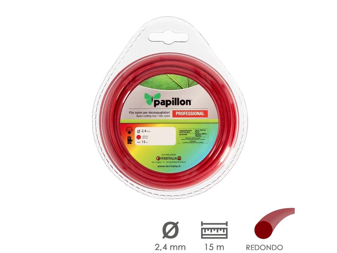 Fio de Nylon Roçadoras Redondo Profissional 2.4 Mm Rolo 15 Metros Fio de Nylon Roçadeiras Para Corte de Grama, Jardim, Erva Daninha