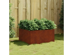 Vidaxl Vaso/floreira 80x80x40 Cm Aço Corten