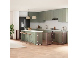 Vidaxl Portão Cães C/ Porta Dobrável 12 Painéis 960 Cm Álamo Castanho