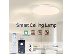 Ac180-240v-[eu Direct] Elfeland 80w 47cm Led Lâmpada De Teto Inteligente Com Controle Remoto À Prova De Poeira E Regulável Para Sala De Estar E Quarto