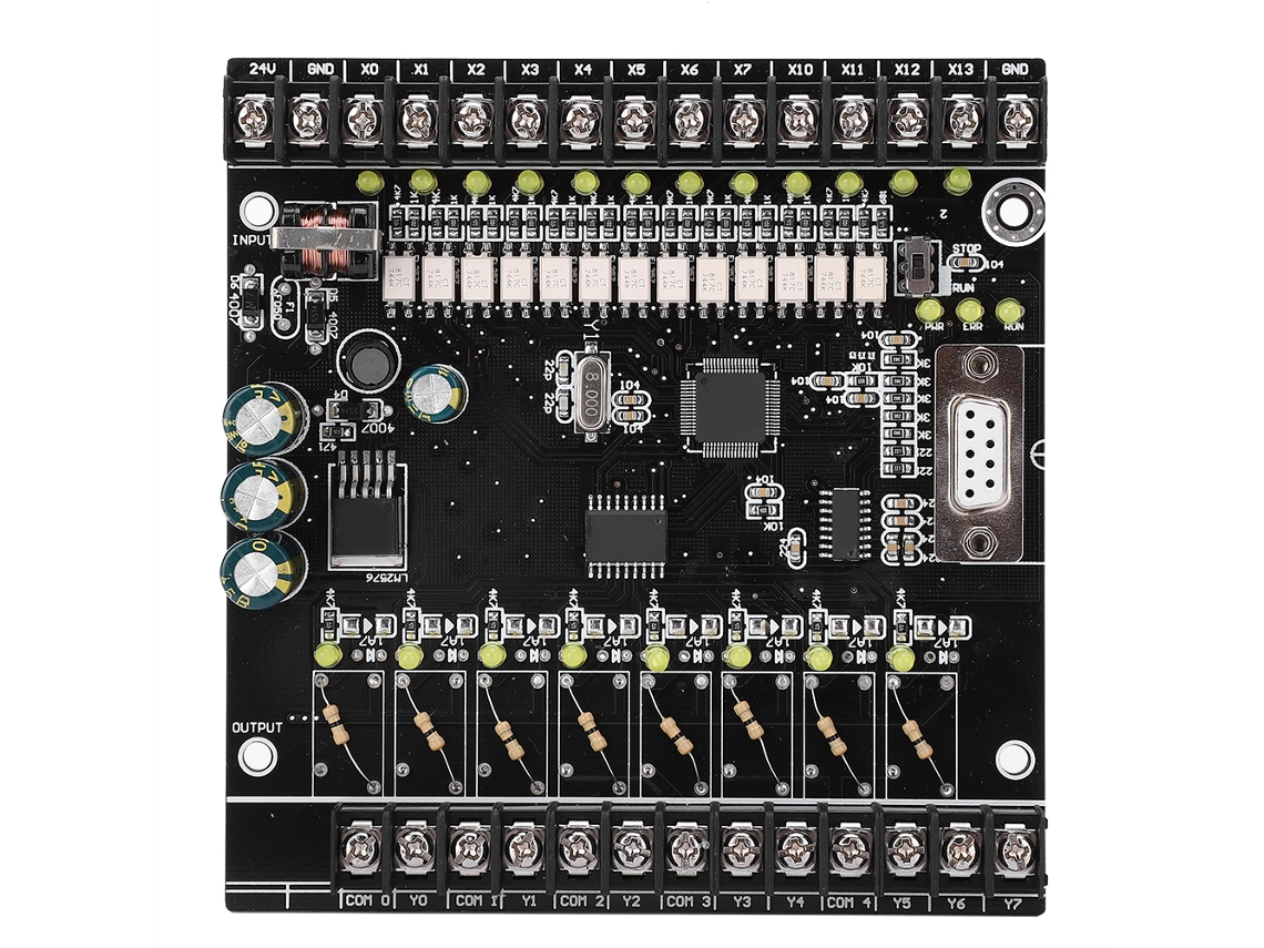 Placa De Controle Industrial Plc Controlador Programável Fx1n‑20mt Módulo Elétrico