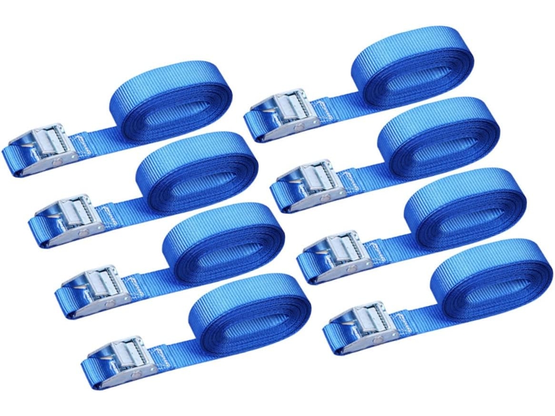 Conjunto De 8 Cintas Bagagem Holibanna, Em Liga Metálica Resistente, Na Cor Azul, Ideais Organizar Malas E Outros