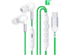 Fones De Ouvido Intra - Auriculares Com Cabo De 3, 5 Mm E Usb - C - Redução De Ruído - Son Hifi - Para Iphone