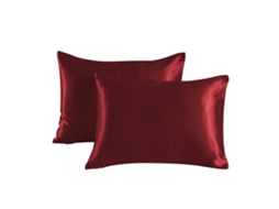 2Pack Fronhas de Cetim de Seda Macia e Suave Licor EVELTEK 51x91cm