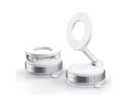 Suporte Magnético Super Resistente Para Celular, Dobrável, Ajustável Em 360°, Com Fixação Por Ventosa Para Carro, Mesa E Banheiro.