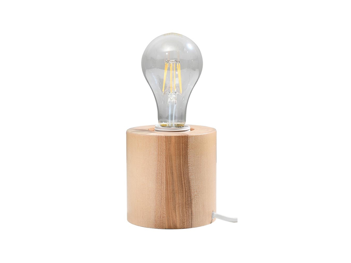 Luminaria de madeira para mesa salgado e27