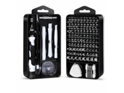 Kit De Chaves De Precisão Manual 118 Em 1 Preto E Cinzento Para Reparação De Telemóveis E Eletrónica