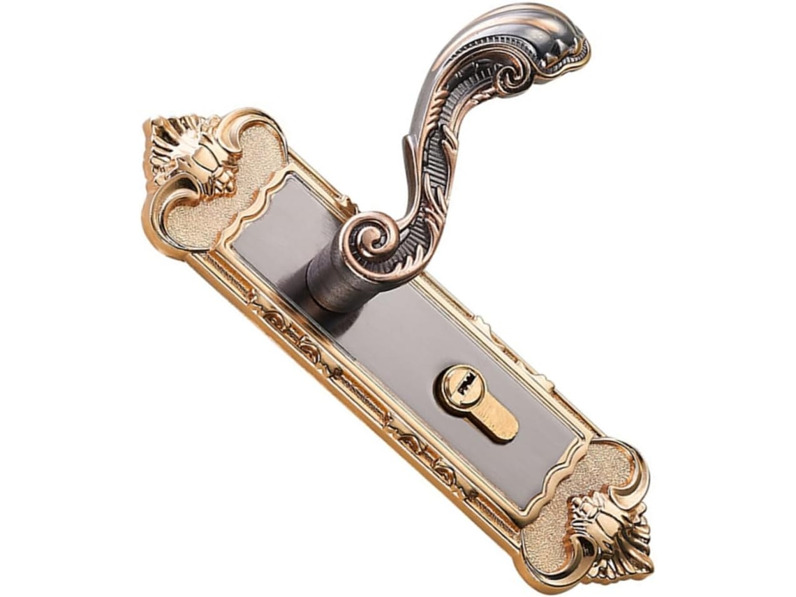 Fechadura De Porta Vintage Ergonômica Homoyoyo Em Liga Alumínio, Fácil De Instalar E Limpar, Ideal Para Quartos