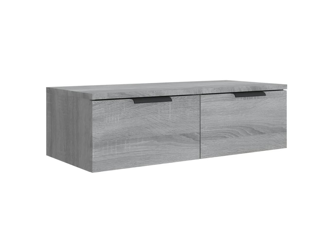 Wall Cabinet, Wall Cabinets Vidaxl Cinzeto Madeira Processada (n/a)