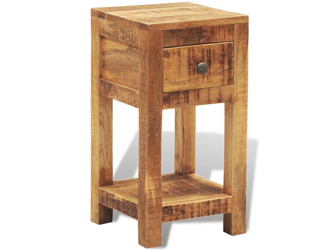 Mesa de Cabeceira Gaveta Castanho