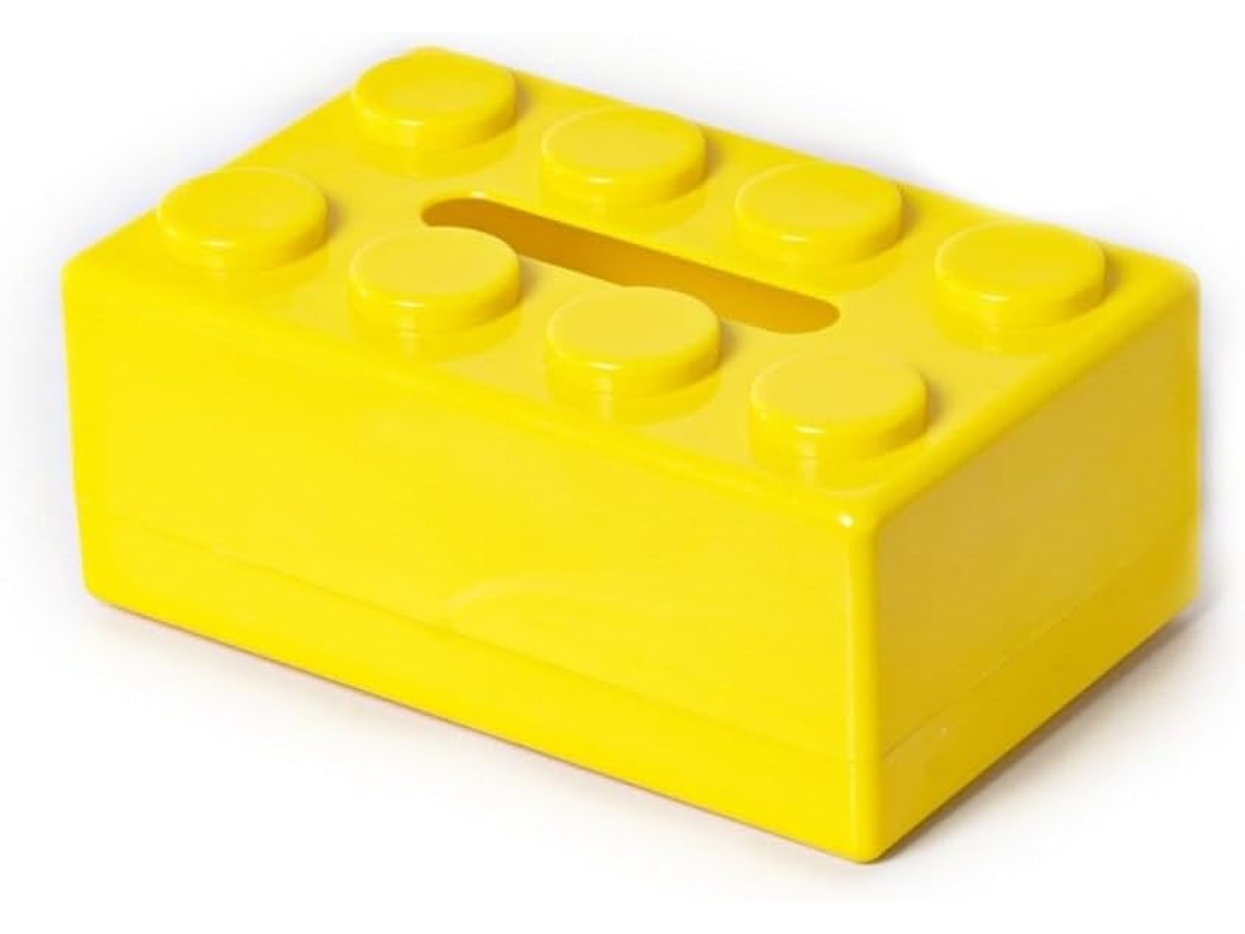 1 Peça - Porta-lenços Bloco De Montar - Caixa De Parede Criativa - Multifuncional - Design Criativo - (amarelo)