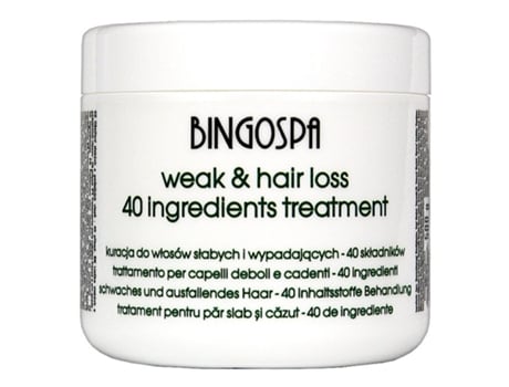 Máscara revitalizante capilar com 40 nutrientes, 500g, fórmula avançada para força e brilho Bingospa