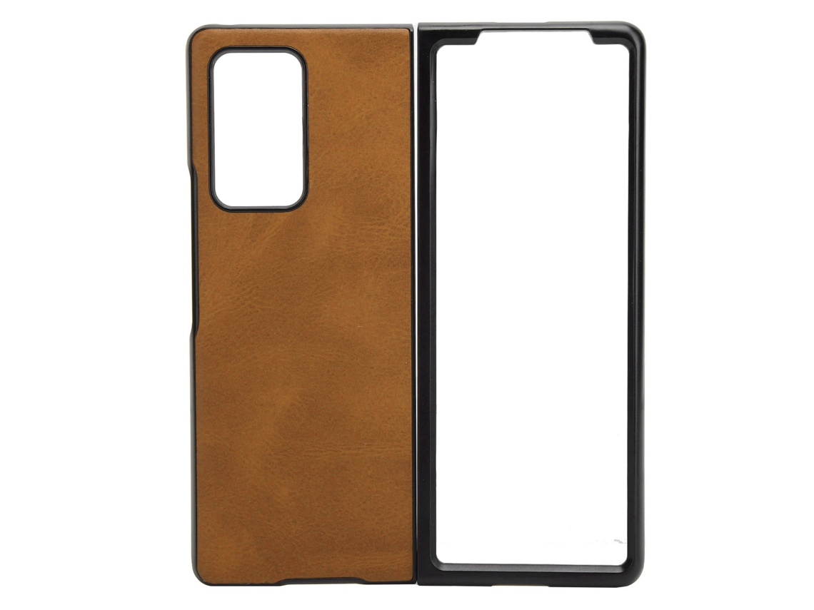 Capa de couro de vaca bicolor para Samsung Galaxy Z Fold2 EOOCOO