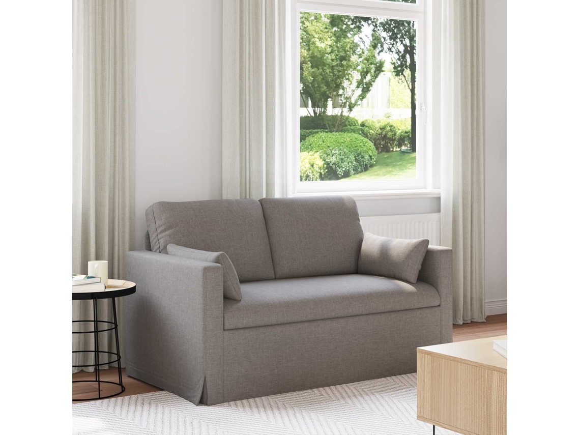 Vidaxl Sofá Cinzento-acastanhado 139 X 78 X 80 Cm Tecido