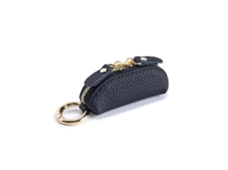 Porta-moedas Em Pele Genuína , Mini Porta-chaves Preto Hexinyigjly