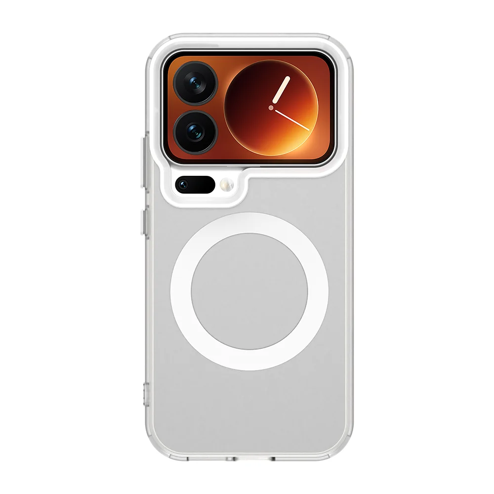 Capa Protetora Transparente Fosca Para Carregamento Magnético Sem Fio Magsafe (xiaomi 14civi Branco)