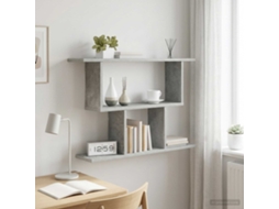 Vidaxl Prateleira De Parede Cinzento Cimento 80 X 15 X 50,5 Cm