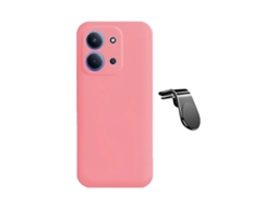 Kit Suporte L Capa Silicone Líquido Phonecare Para Xiaomi Poco C85 - Rosa