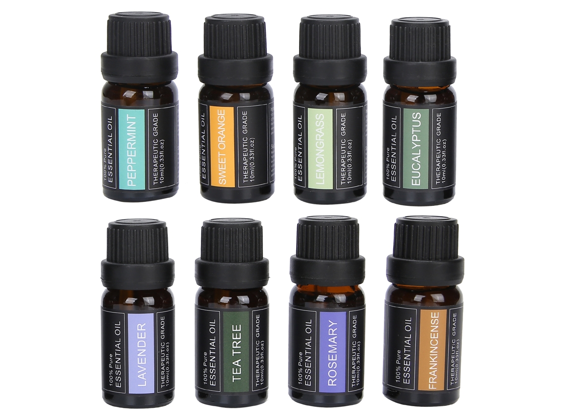 Set De 8 Aceites Esenciales Naturales Para Aromaterapia, Ideal Como Regalo