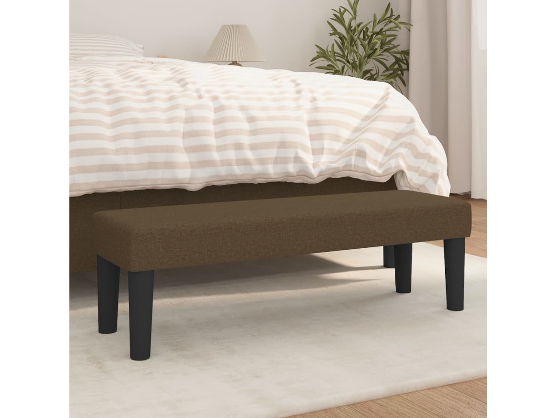 Vidaxl Banco 100x30x30 Cm Tecido Castanho-escuro