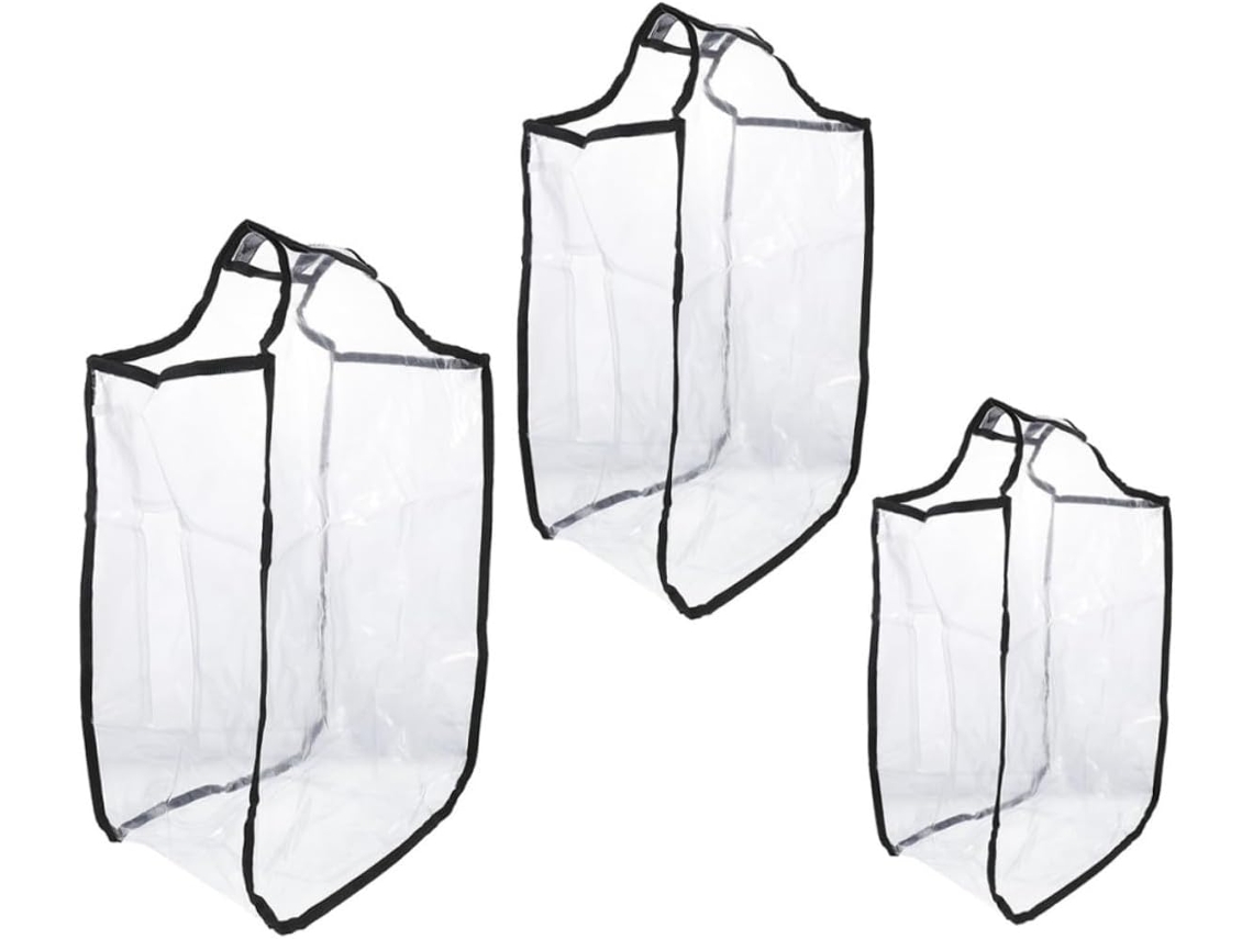 Capa De Bagagem Em Pvc Transparente, Conjunto De 3 Unidades, Com Fecho
