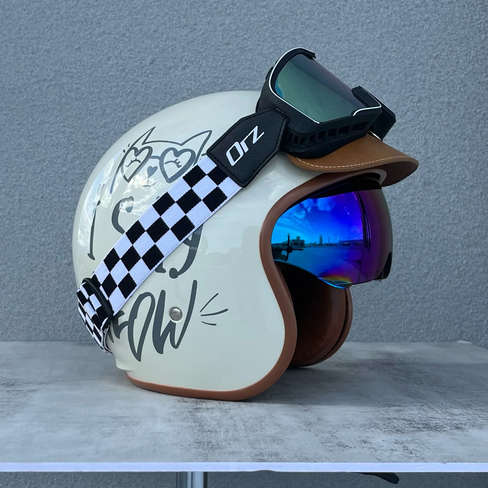 Capacete Aberto (m)abs 3/4, Certificado Dot, Proteção Uv.