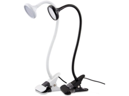 Luminária De Mesa Led Flexível Com Clipe, Luminária De Cabeceira Regulável, Carregamento Usb, Metal Preto, Luminária De