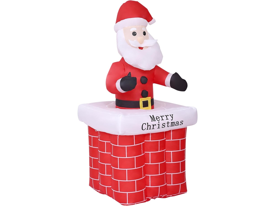 Decoração iluminada, material para fixação externa, estatueta inflável automática para festas, uso interno e externo.