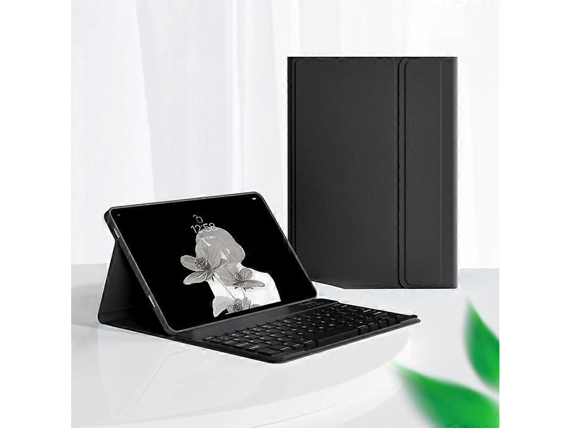 Lx106 Teclado Bluetooth Destacável Com Teclas Quadradas E Capa De Couro Para Tablet