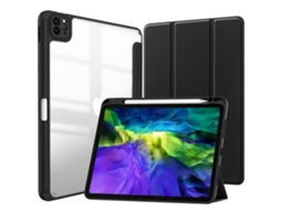 Capa PANOONA 2021/2019 iPad 7ª/8ª/9ª geração, transparente preto (10.2 polegadas)