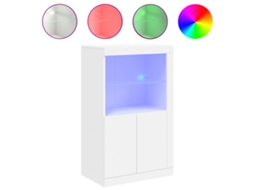 Armário de Apoio com Luzes Led Derivados de Madeira Branco MAISON EXCLUSIVE