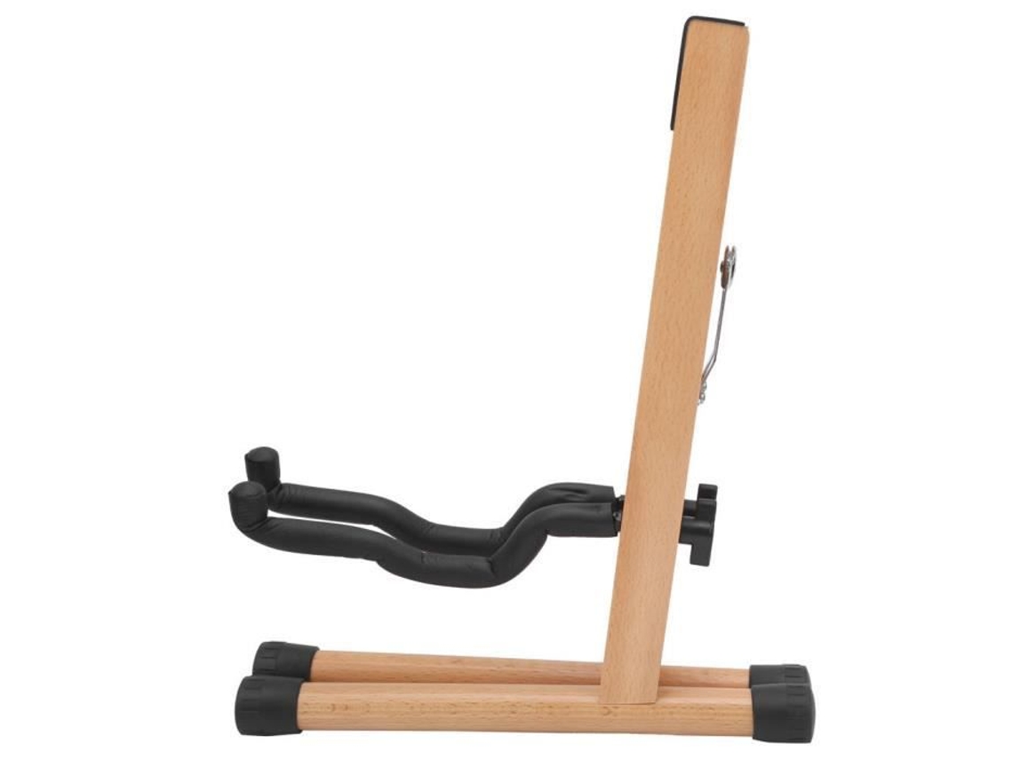 Suporte Clássico de Faia Maciça Folk Clássico Suporte de Guitarra Sólido de Faia Clássica Piso Dobrável Vertical